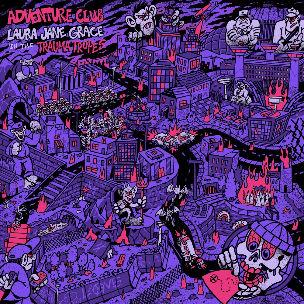 artwork: laura jane grace wearing black adventure club
