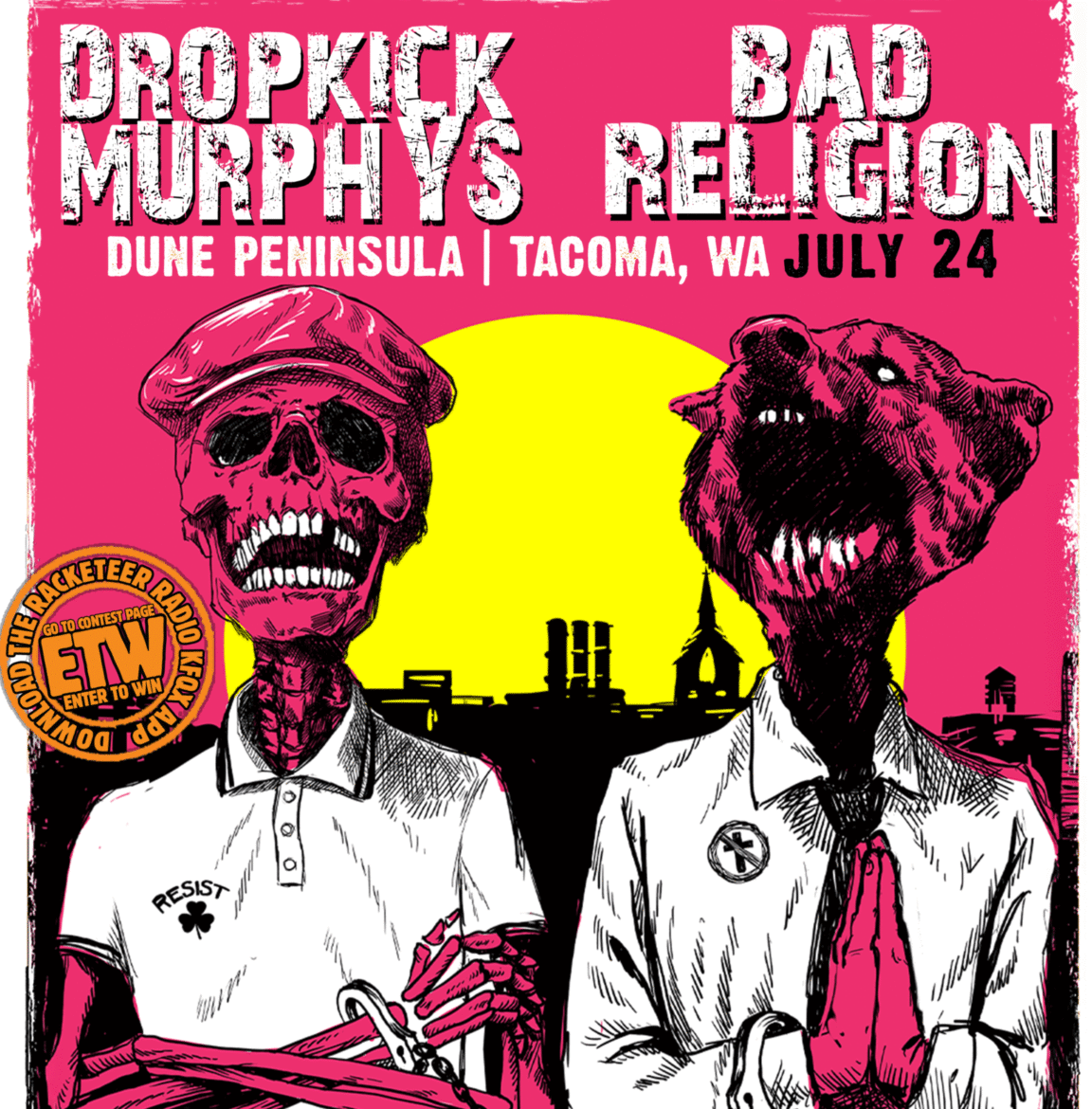 dropkick murphys bad religion seattle giveaway poster